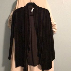 Black velvet light weight jacket